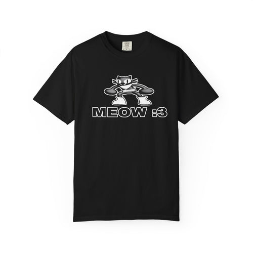 MEOW :3 Cat Graphic T-Shirt