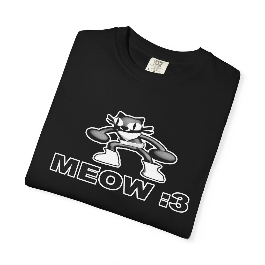 MEOW :3 Cat Graphic T-Shirt