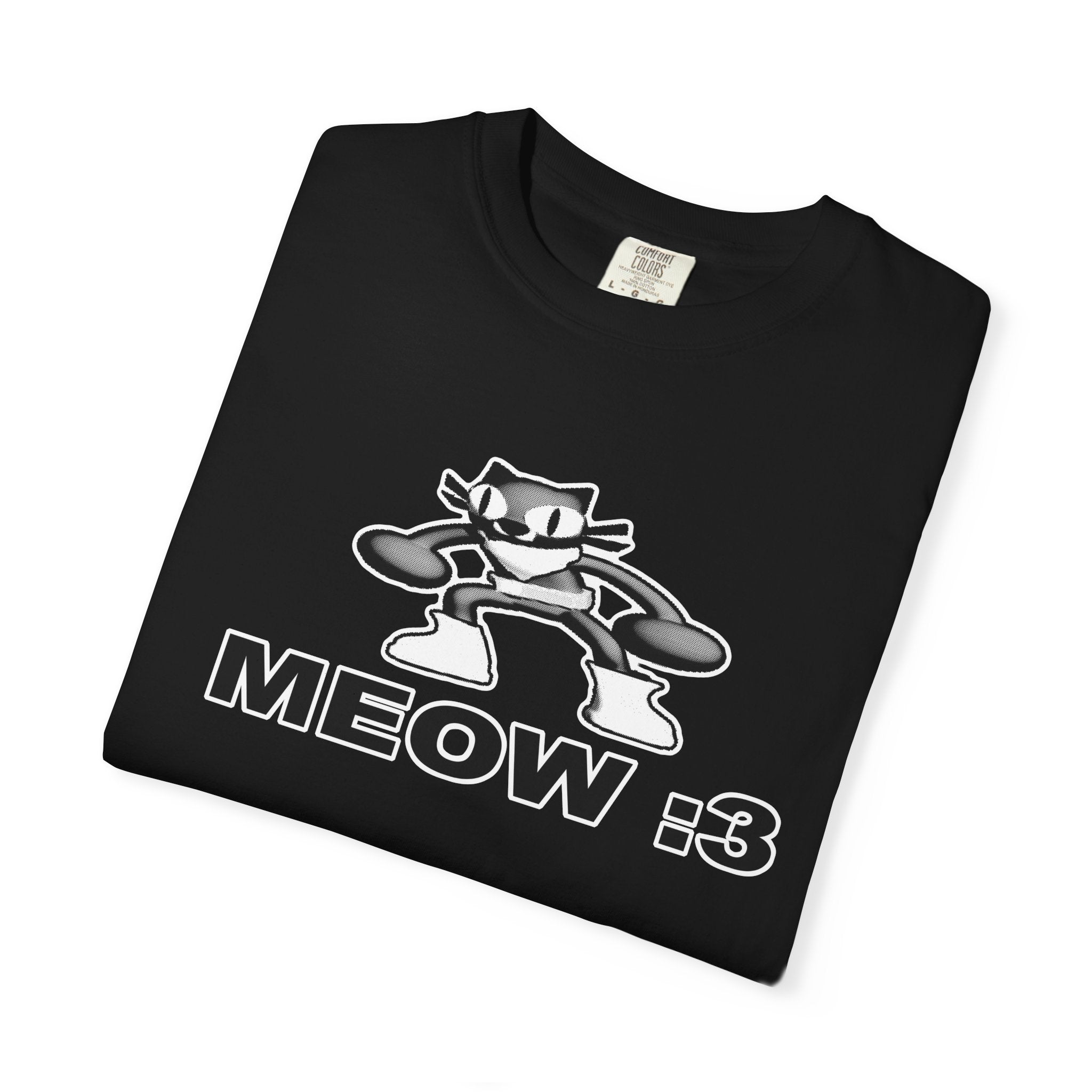 MEOW :3 Cat Graphic T-Shirt