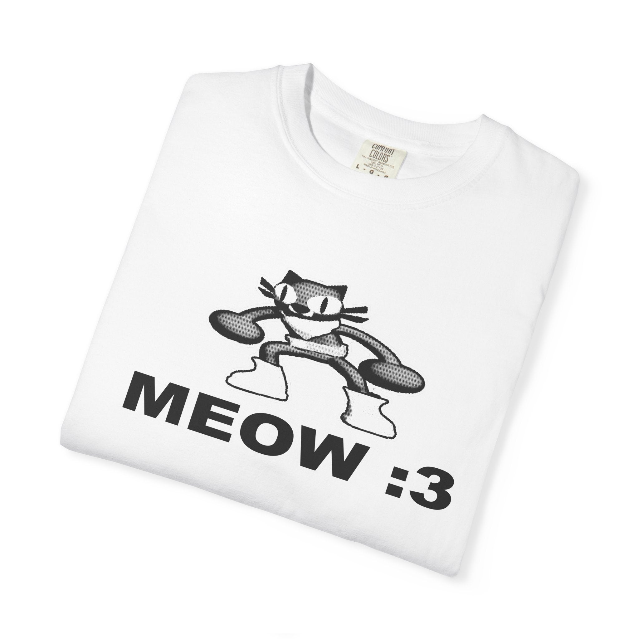 MEOW :3 Cat Graphic T-Shirt